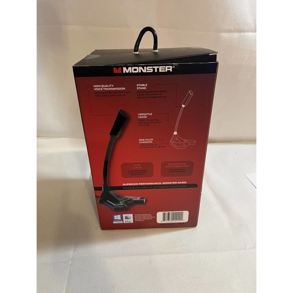 Monster LED Gaming Microphone Plug N Play 🔥